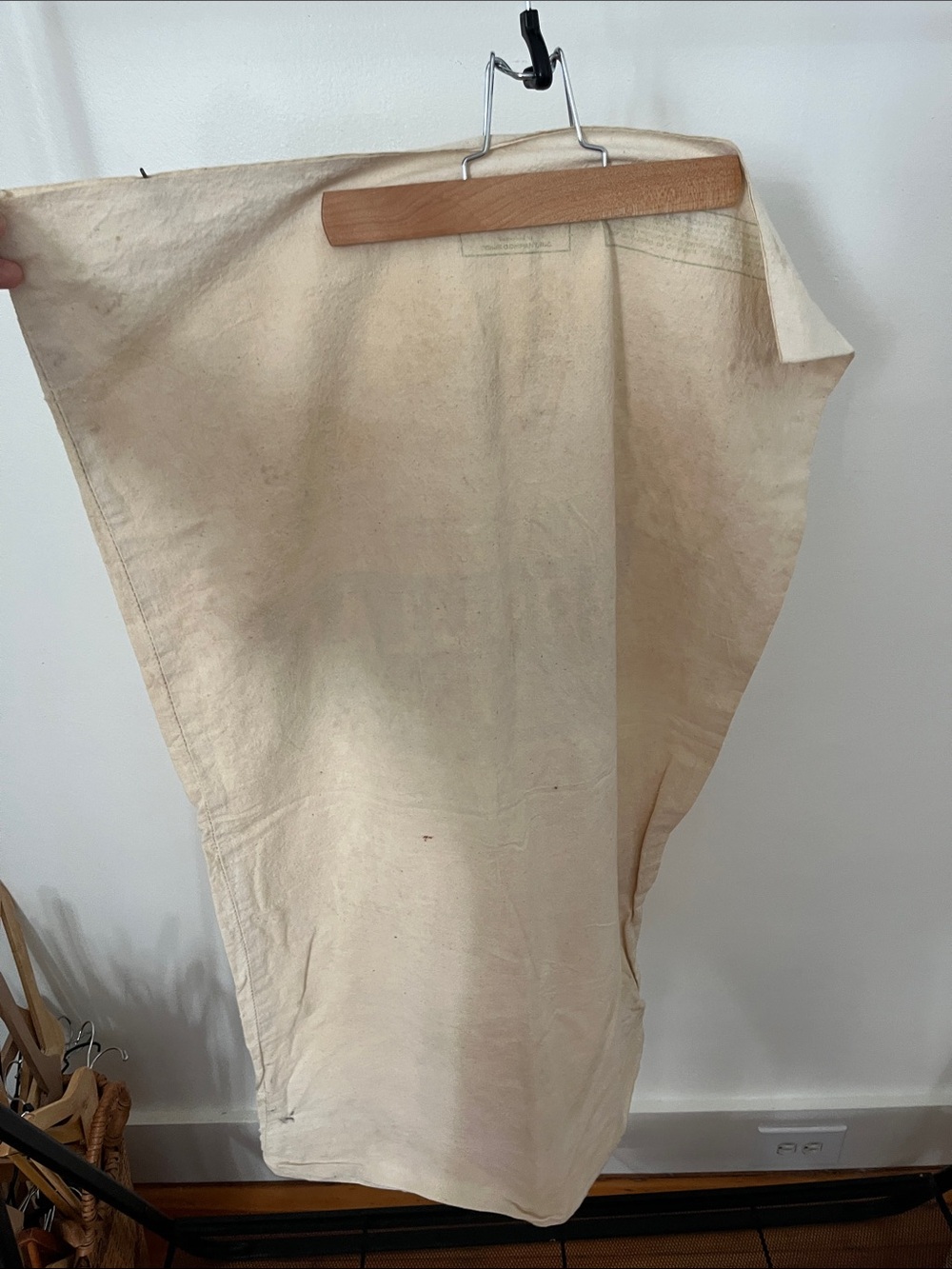 Vintage Produlac National Distillers Feed Sack, Cotton, New York NY, Green Prin - Picture 4 of 5